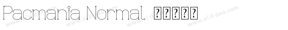 Pacmania Normal字体转换